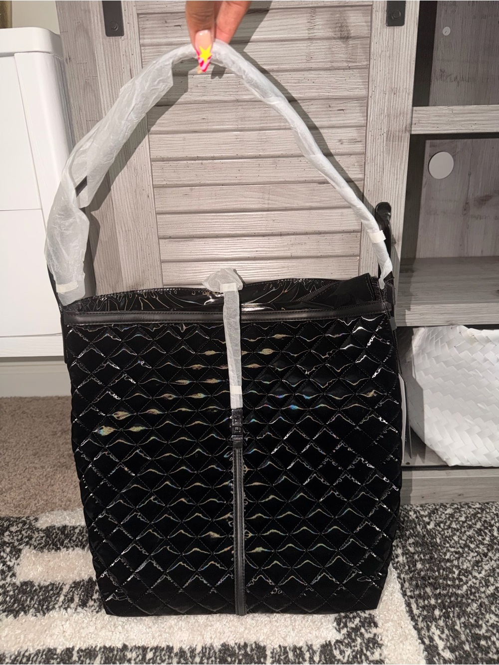 MZ Wallace Astor Hobo NWT. Liquid Black Tote with Top Zip